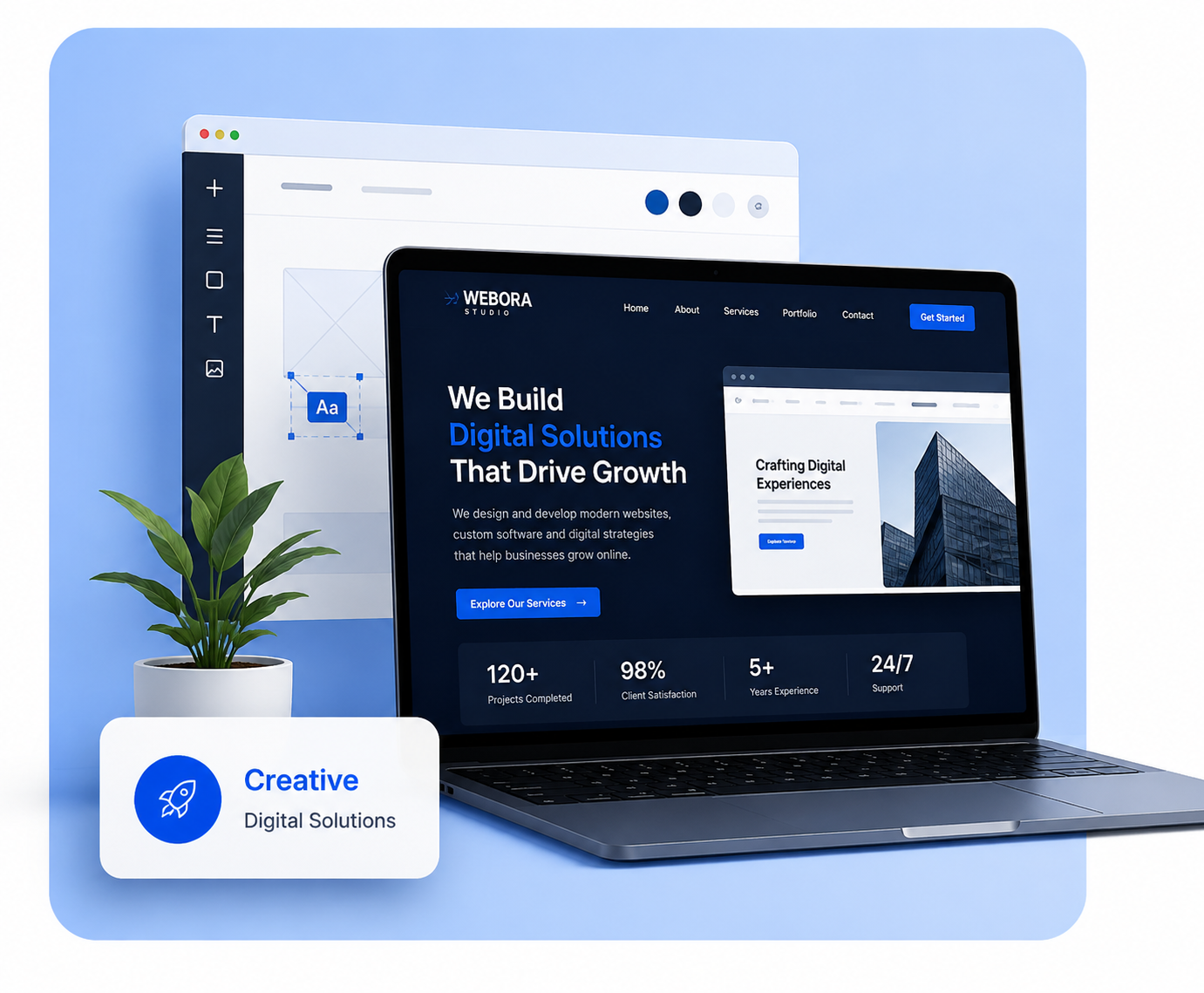 Webora Studio website design and digital development services